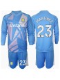 Aston Villa Emiliano Martinez #23 Torwart Ausweichtrikot für Kinder 2024-25 Langarm (+ Kurze Hosen)